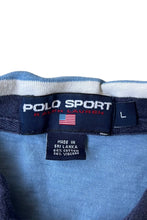 画像をギャラリービューアに読み込む, 90&#39;S HALF-ZIP POLO SHIRT / LIGHT BLUE [SIZE: L USED]
