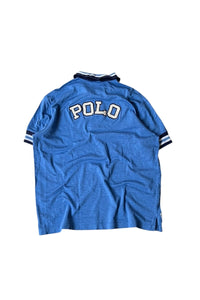 90'S HALF-ZIP POLO SHIRT / LIGHT BLUE [SIZE: L USED]