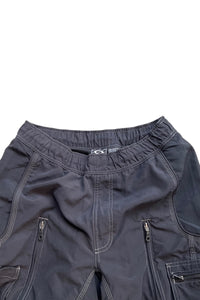 Y2K EARLY 00'S SOFTWEAR NYLON SHORT PANTS / BLACK [SIZE: L USED]