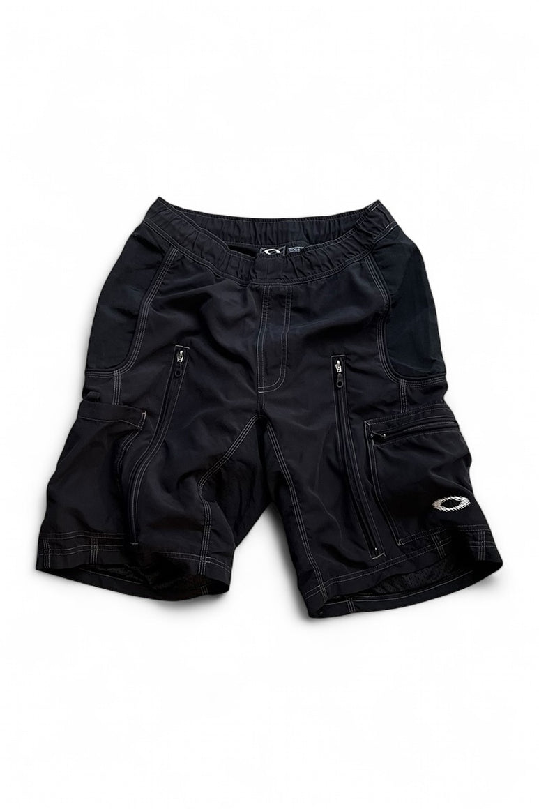 Y2K EARLY 00'S SOFTWEAR NYLON SHORT PANTS / BLACK [SIZE: L USED]
