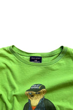 画像をギャラリービューアに読み込む, 90&#39;S L/S POLO BEAR T-SHIRT / GREEN [SIZE: L USED]
