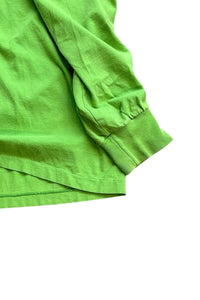 90'S L/S POLO BEAR T-SHIRT / GREEN [SIZE: L USED]