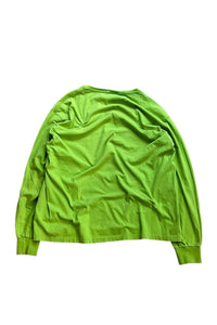 90'S L/S POLO BEAR T-SHIRT / GREEN [SIZE: L USED]