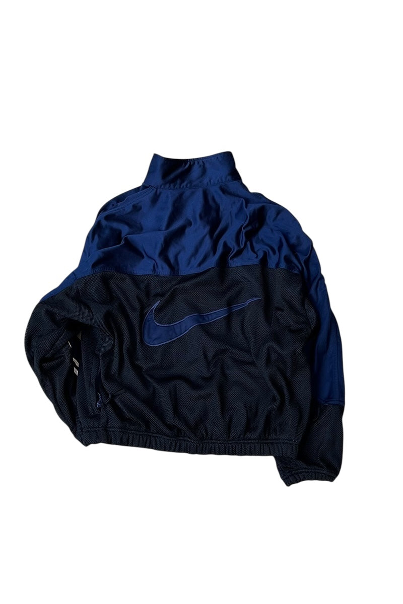 90'S ZIP UP TRACK JACKET / NAVY [SIZE: M USED]