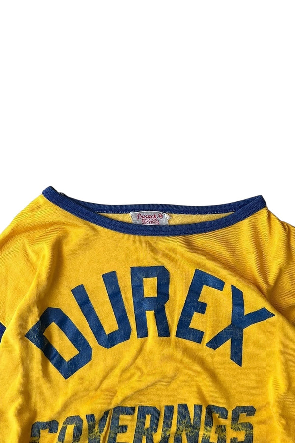 50-60'S DUREX T-SHIRT / YELLOW [SIZE: M USED]