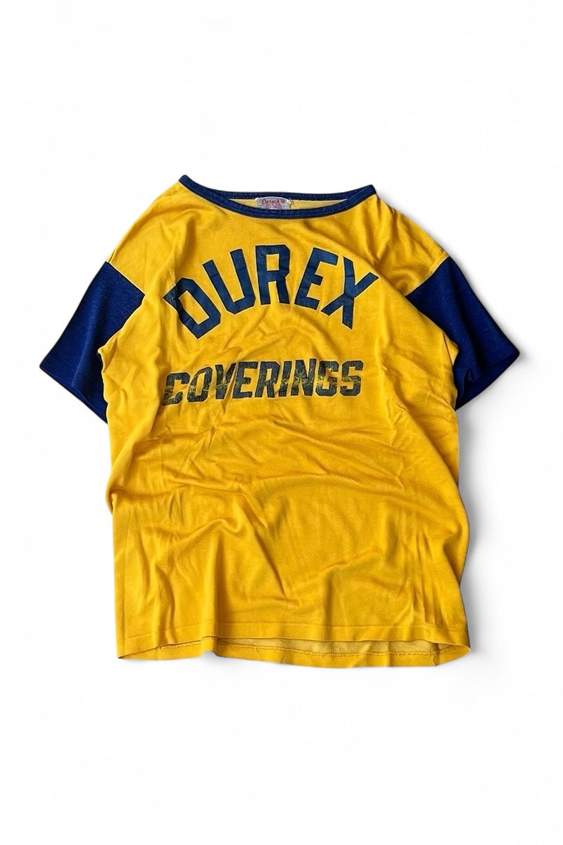 50-60'S DUREX T-SHIRT / YELLOW [SIZE: M USED]