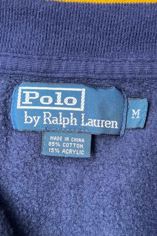 90'S HALF-ZIP SWEAT / NAVY [SIZE: M USED]