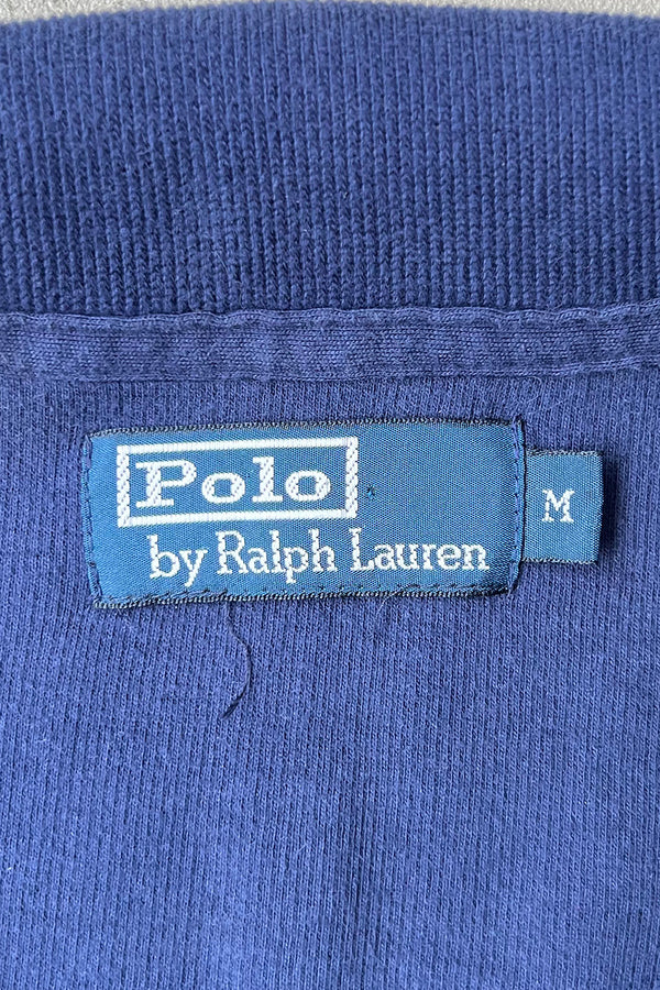 90'S HALF-ZIP SWEATER / NAVY [SIZE: M USED]
