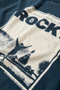 Y2K 05'S ROCKEY MOVIE T-SHIRT / BLACK [SIZE: L USED]