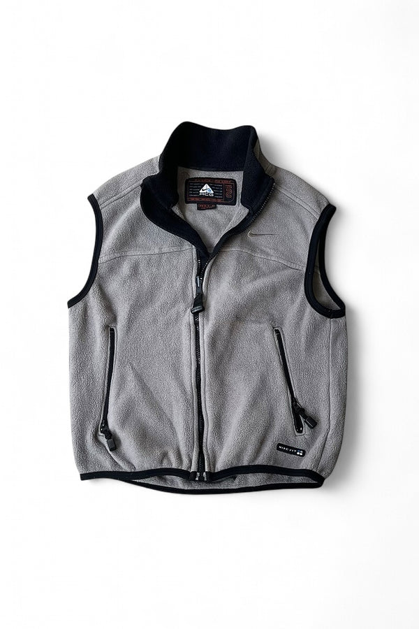 MADE IN USA 90'S FLEECE VEST / GRAY [SIZE: M USED]