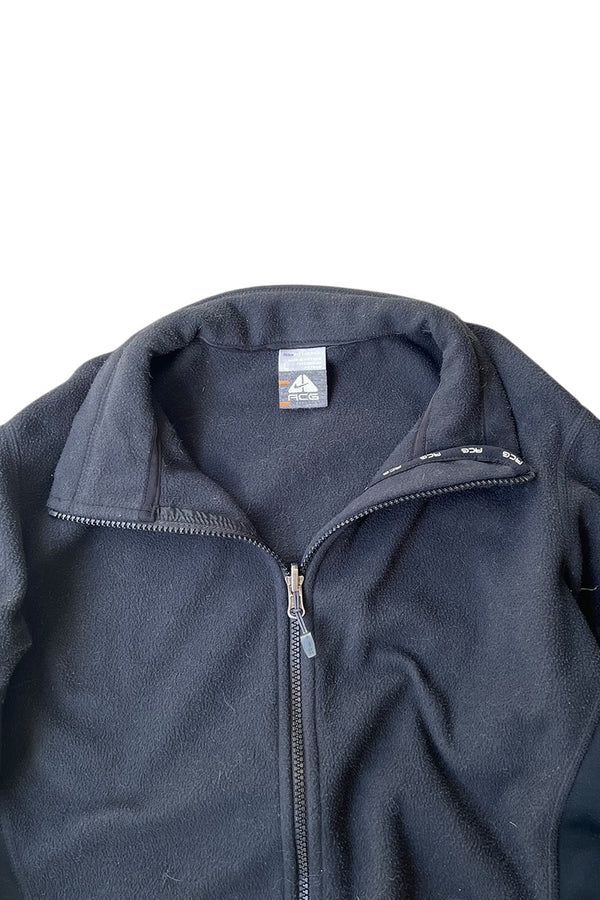 ZIP FLEECE JACKET / BLACK [SIZE: L USED]