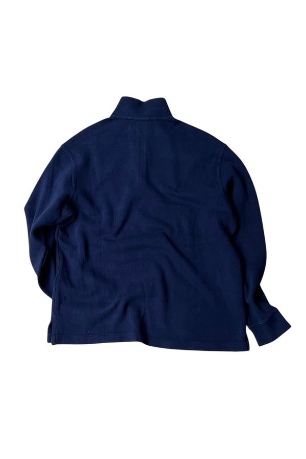 90'S HALF-ZIP SWEATER / NAVY [SIZE: M USED]