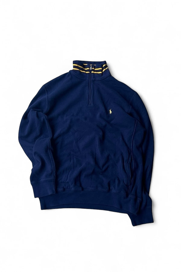 90'S HALF-ZIP SWEAT / NAVY [SIZE: M USED]