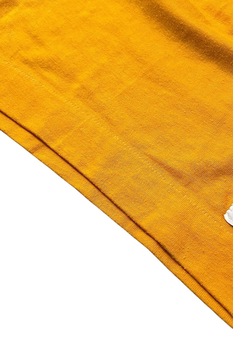 MADE IN USA 80s LADY T HOCKEY T-SHIRT / YELLOW [SIZE: M USED]