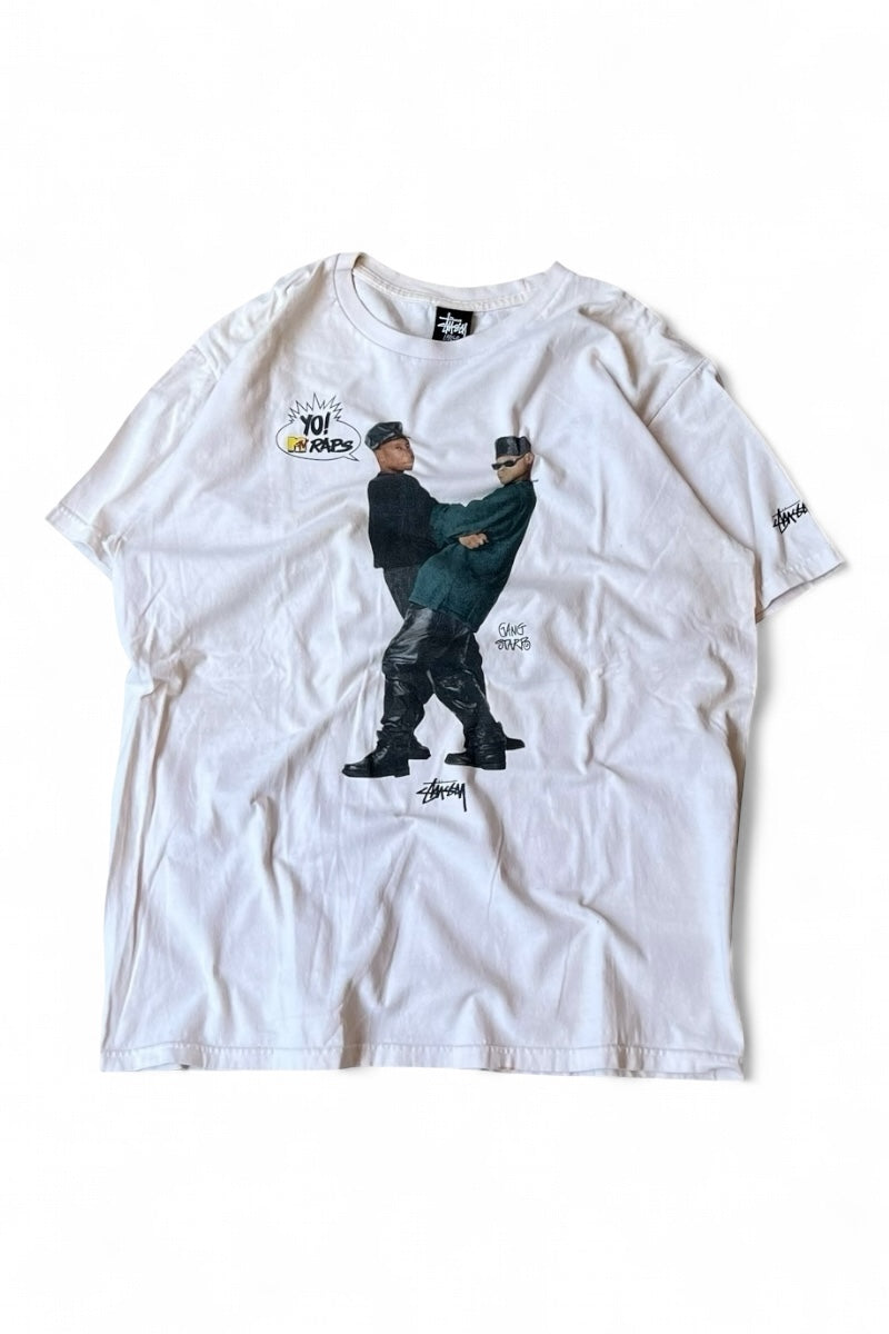 Y2K EARLY 00'S MADE IN MEXICO MTV GANG STARR T-SHIRT / WHITE [SIZE: L USED]