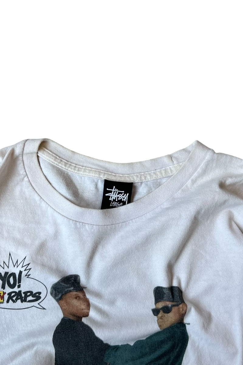 Y2K EARLY 00'S MADE IN MEXICO MTV GANG STARR T-SHIRT / WHITE [SIZE: L USED]