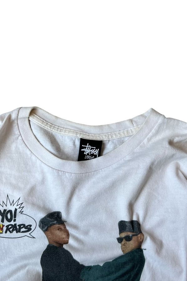 Y2K EARLY 00'S MADE IN MEXICO MTV GANG STARR T-SHIRT / WHITE [SIZE: L USED]