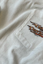 画像をギャラリービューアに読み込む, MADE IN USA Y2K EARLY 02&#39;S L/S FIRE FLAME T-SHIRT / WHITE [SIZE: M USED]
