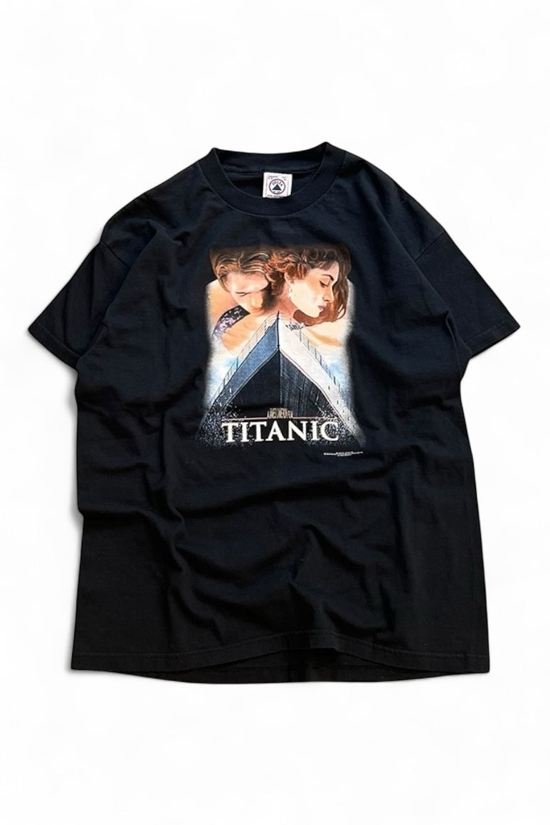 MADE IN USA 98'S TITANIC MOVIE T-SHIRT YOUTH / BLACK [SIZE: XL USED]