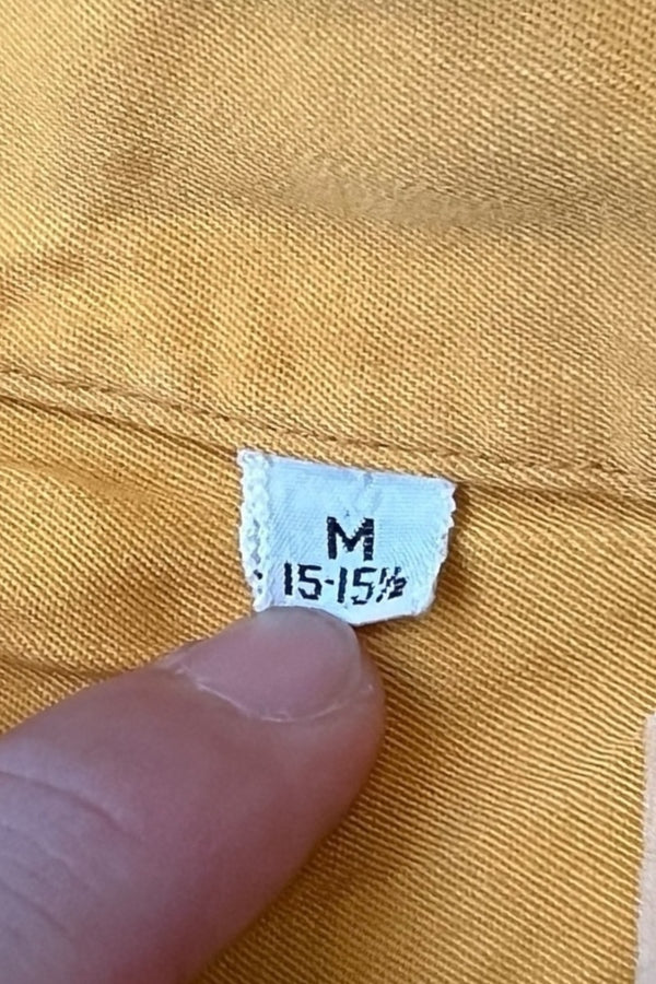 MADE IN USA 66'S S/S RAYON OPEN COLLAR SHIRT / YELLOW [SIZE: M USED]