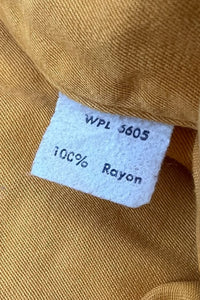 MADE IN USA 66'S S/S RAYON OPEN COLLER SHIRT / YELLOW [SIZE: M USED]