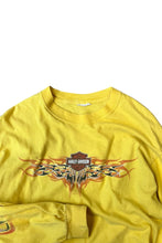 画像をギャラリービューアに読み込む, Y2K EARLY 05&#39;S L/S FIRE FLAME T-SHIRT / YELLOW [SIZE: L USED]
