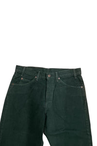 MADE IN USA 96'S 555 DENIM PANTS ORANGE TAB / DARK GREEN [SIZE: 32 DEADSTOCK/NOS]
