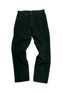 MADE IN USA 96'S 555 DENIM PANTS ORANGE TAB / DARK GREEN [SIZE: 32 DEADSTOCK/NOS]