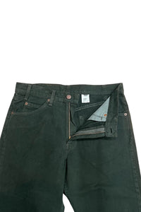 MADE IN USA 96'S 555 DENIM PANTS ORANGE TAB / DARK GREEN [SIZE: 32 DEADSTOCK/NOS]