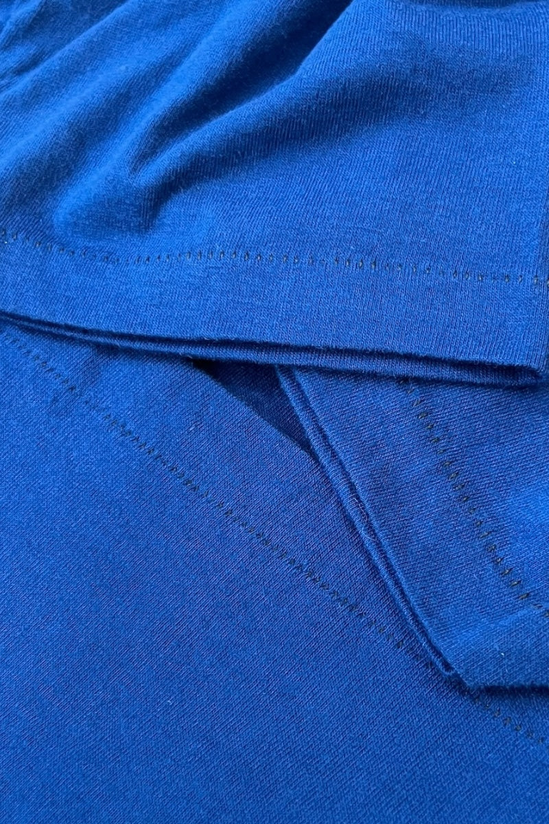 MADE IN USA 80'S BMW ADVERTISING T-SHIRT / BLUE [SIZE: M USED]