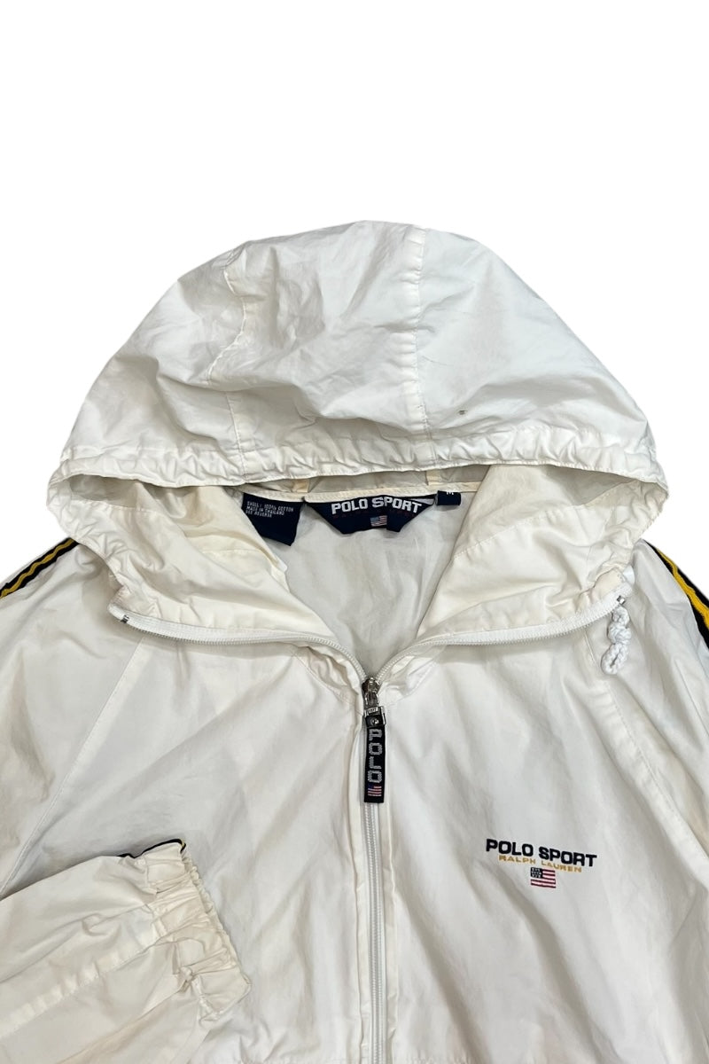 90'S ZIP HOODIE JACKET / WHITE [SIZE: M USED]