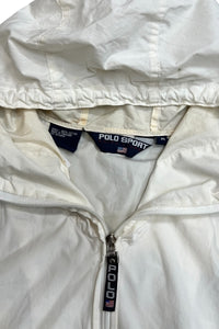 90'S ZIP HOODIE JACKET / WHITE [SIZE: M USED]