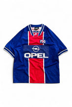 画像をギャラリービューアに読み込む, MADE IN UK 95-96&#39;S PSG FOOTBALL GAME SHIRT / BLUE [SIZE: L USED]
