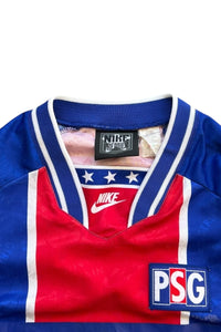 MADE IN UK 95-96'S PSG FOOTBALL GAME SHIRT / BLUE [SIZE: L USED]