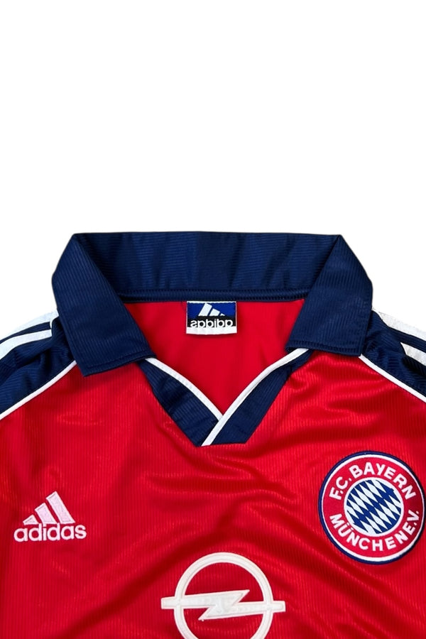 99-01'S BAYERN FOOTBALL GAME SHIRT / RED [SIZE: XL USED]