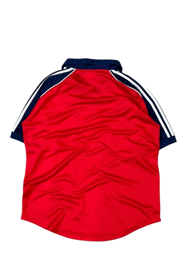 99-01'S BAYERN FOOTBALL GAME SHIRT / RED [SIZE: XL USED]