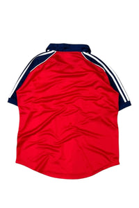 99-01'S BAYERN FOOTBALL GAME SHIRT / RED [SIZE: XL USED]