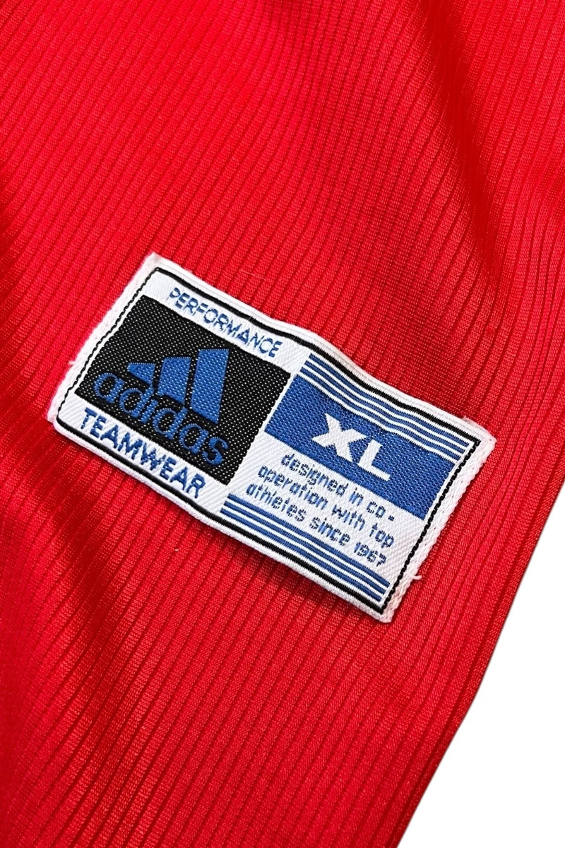 99-01'S BAYERN FOOTBALL GAME SHIRT / RED [SIZE: XL USED]