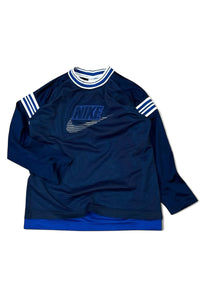 Y2K EARLY 00'S L/S MESH T-SHIRT / NAVY [SIZE: M USED]