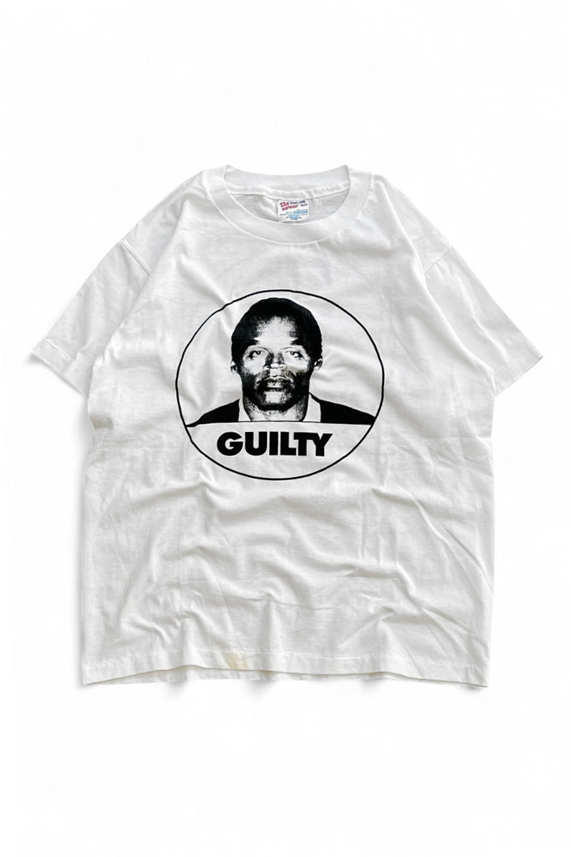 MADE IN USA 94-95'S OJ SIMPSON GUILTY T-SHIRT / WHITE [SIZE: M USED]