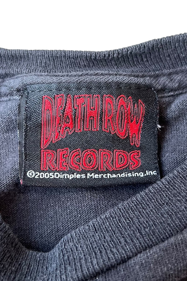 00'S DEATH ROW RECORDS HIP HOP T-SHIRT / BLACK [SIZE: L USED]