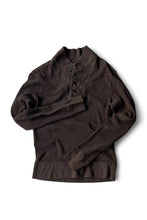 画像をギャラリービューアに読み込む, 90&#39;S L/S HENLEY NECK T-SHIRT / BROWN [SIZE: S USED]
