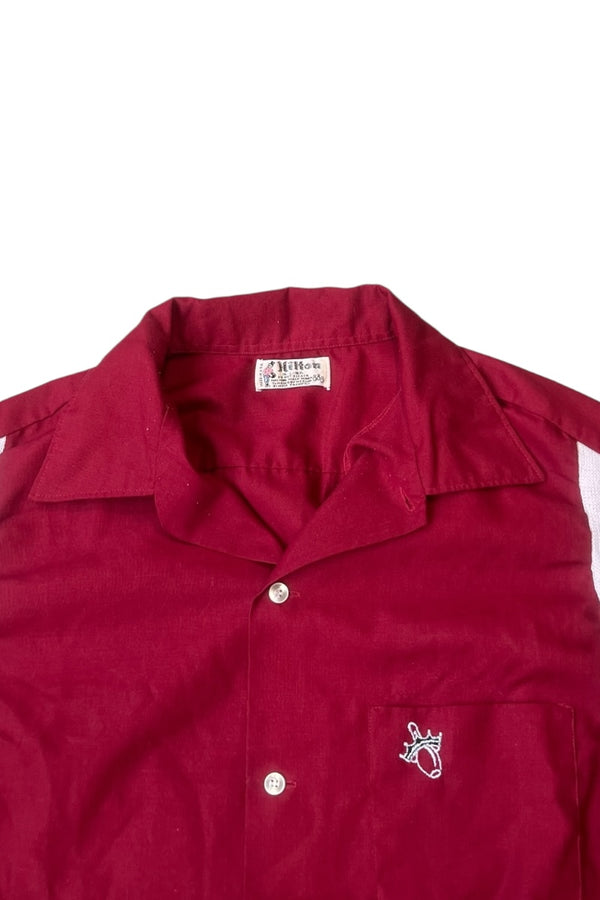 MADE IN USA 60'S BOWLING S/S SHIRT / RED [SIZE: L USED]