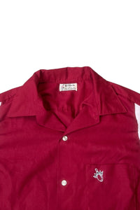 MADE IN USA 60'S BOWLING S/S SHIRT / RED [SIZE: L USED]
