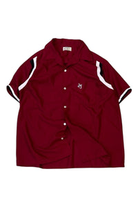 MADE IN USA 60'S BOWLING S/S SHIRT / RED [SIZE: L USED]