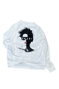 MADE IN USA 90'S SALE L/S T-SHIRT / WHITE [SIZE: L USED]