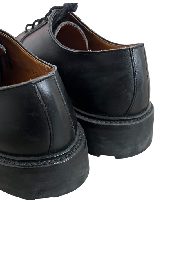MADE IN ENGLAND 90'S LEATHER DERBY SHOES RIDGEWAY SOLE CROCKETT & JONES MADE / BLACK [SIZE: US8.0 (26.5cm equivalent) USED]