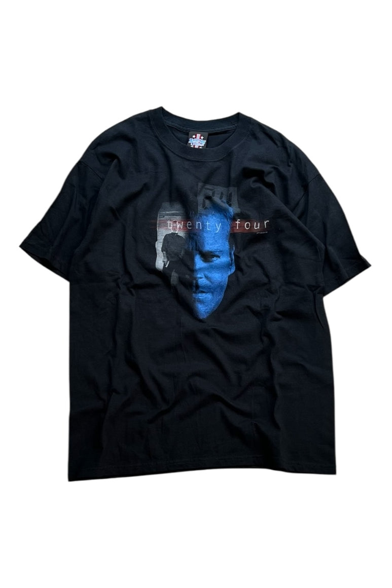 Y2K 05'S TWENTY FOUR MOVIE DRAMA T-SHIRT / BLACK [SIZE: L DEADSTOCK/NOS]