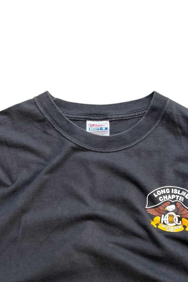 90'S HARLEY DAVIDSON PRINT T-SHIRT / BLACK [SIZE: L USED]