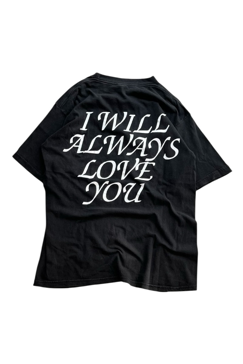 Y2K EARLY 00'S WHITNEY HOUSTON MUSIC T-SHIRT / BLACK [SIZE: L USED]